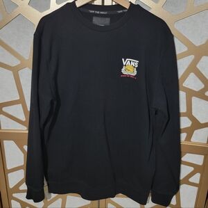 NWOT VANS Pullover Waffles Black Crewneck Sweater